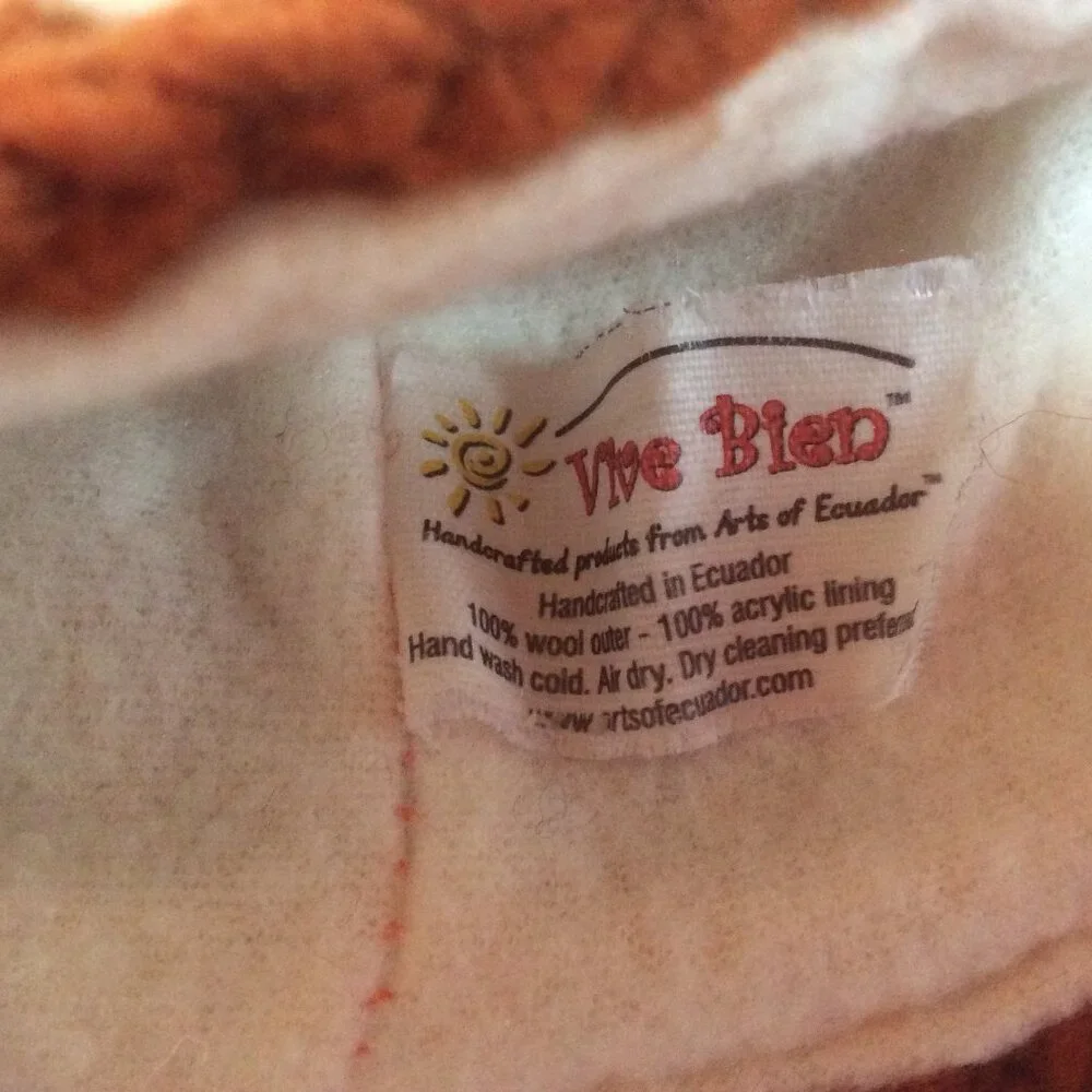 Child of Mine Hooded Brown Bear 1 Piece 3-6 Months & Vive Bien Wool Fox Hat OS